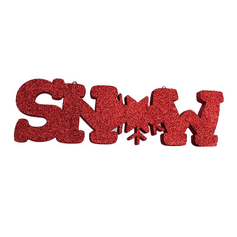 Suspension "Snow" rouge - 60cm