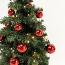 Sapin décoré boules rouges + led - 140cm