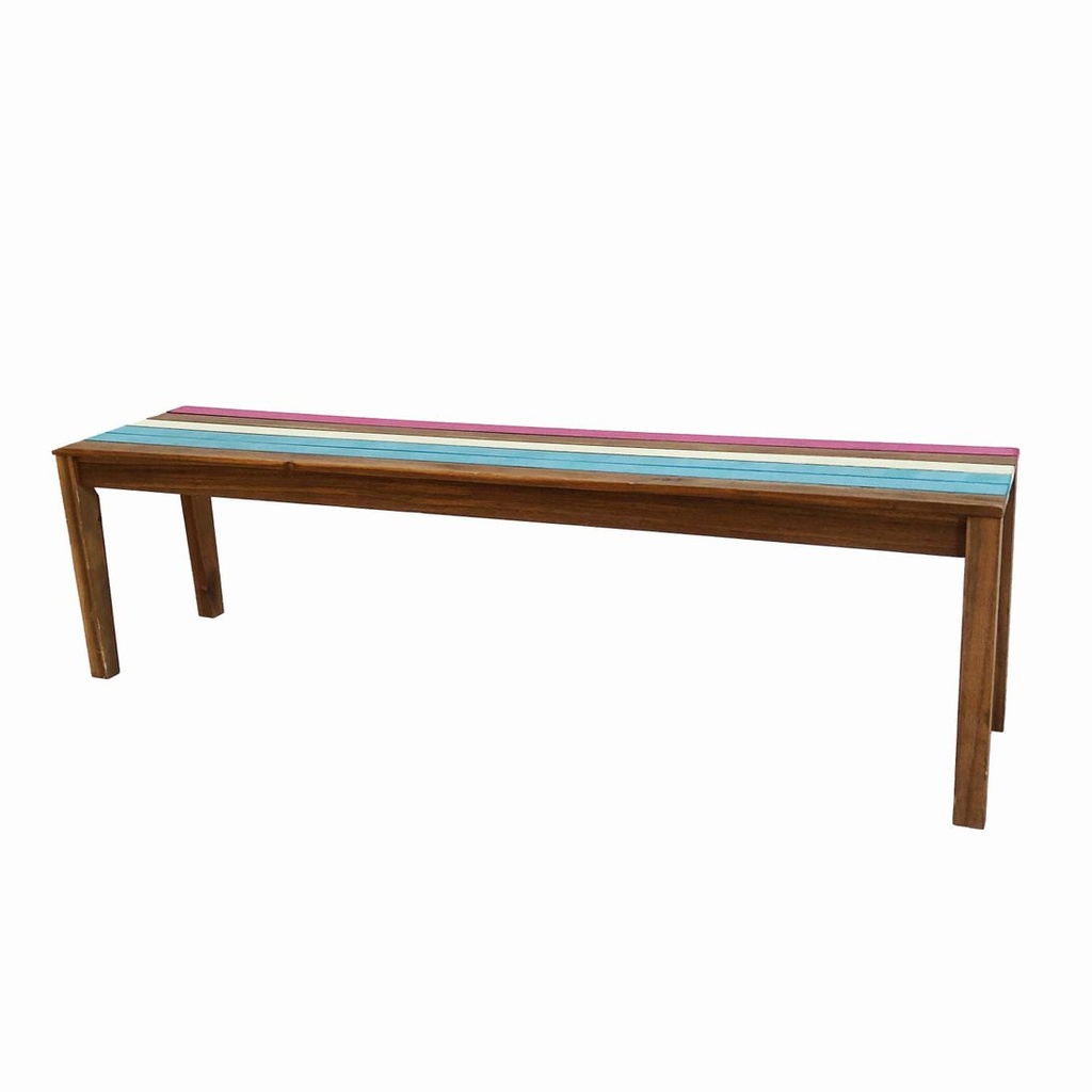 Banc teck coloré - 160cm