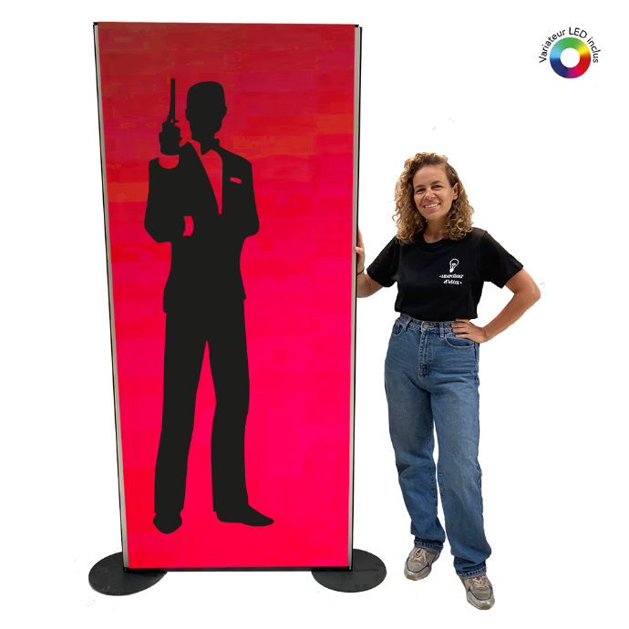 Panneau lumineux James Bond - 200cm