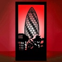 [locang15] Panneau lumineux Gherkin Londres -200cm