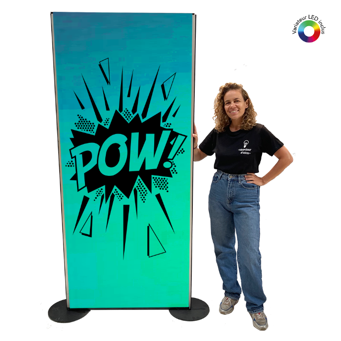 Panneau lumineux "Pow" - 200cm