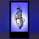 [loccin110] Panneau lumineux danseuse indienne - 200cm
