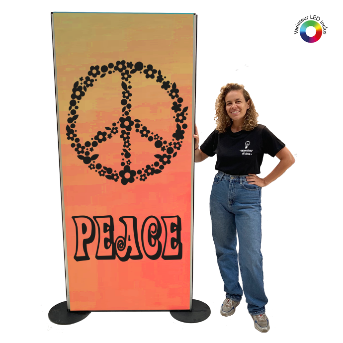 Panneau lumineux "Peace"