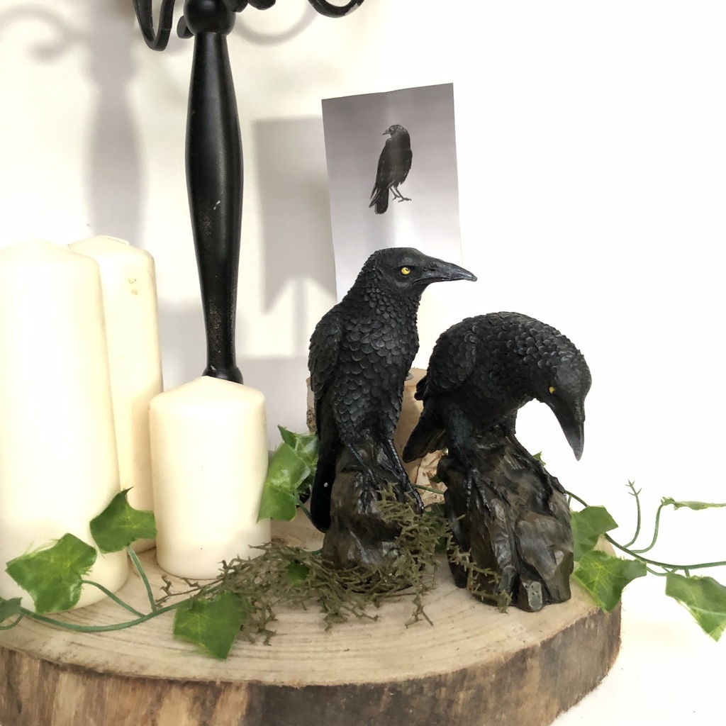 Statuette Corbeau - 15cm