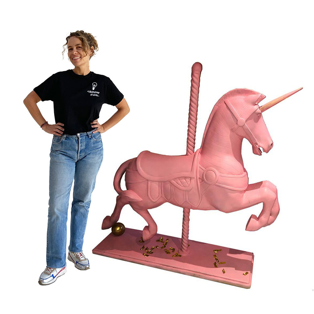 Licorne rose - 150cm