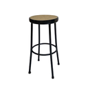 [locmob19] Tabouret bistrot noir et osier - 85cm