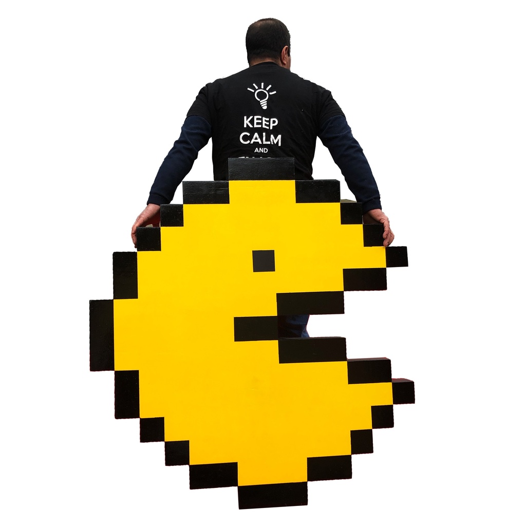 Pac man jaune - 120cm