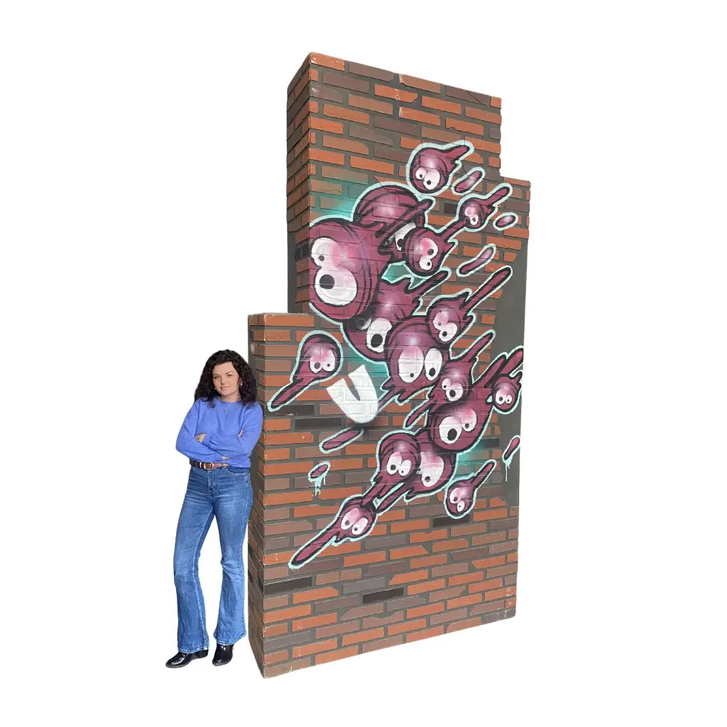 Bloc de briques street art