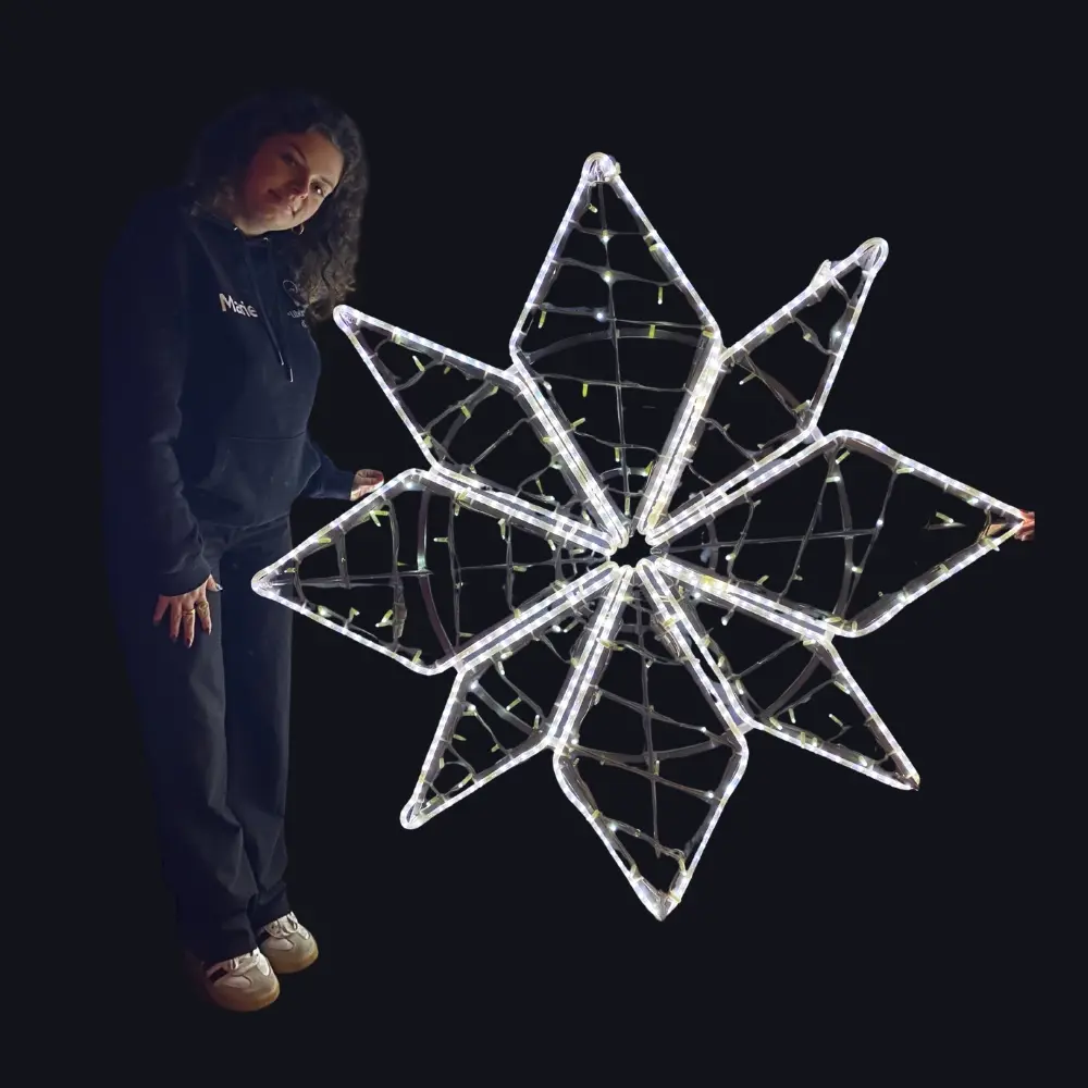 Etoile lumineuse blanc froid / scintillante - 140cm