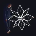 Etoile lumineuse blanc froid / scintillante - 140cm