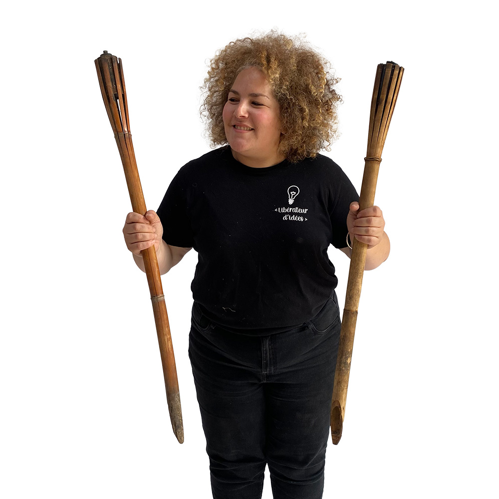 Torche en bambou - 80cm