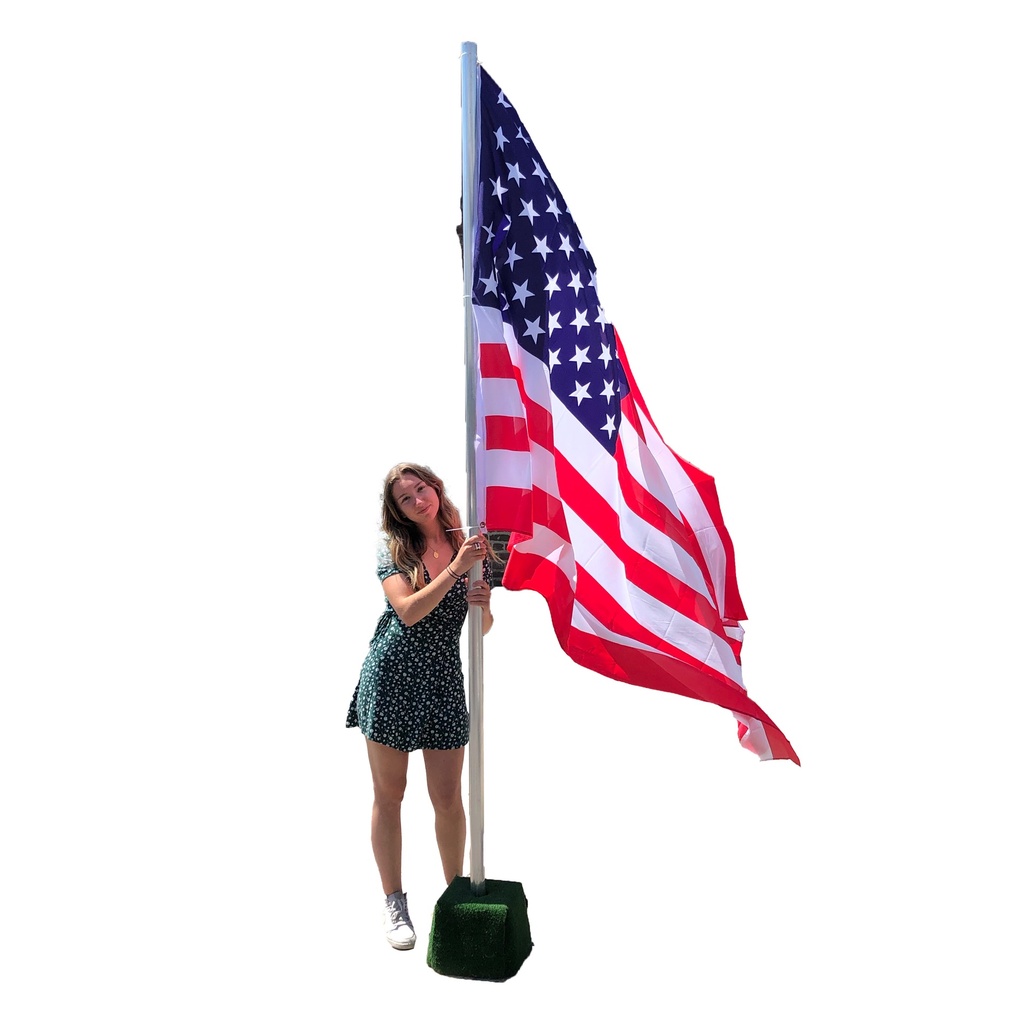 Drapeau USA sur hampe