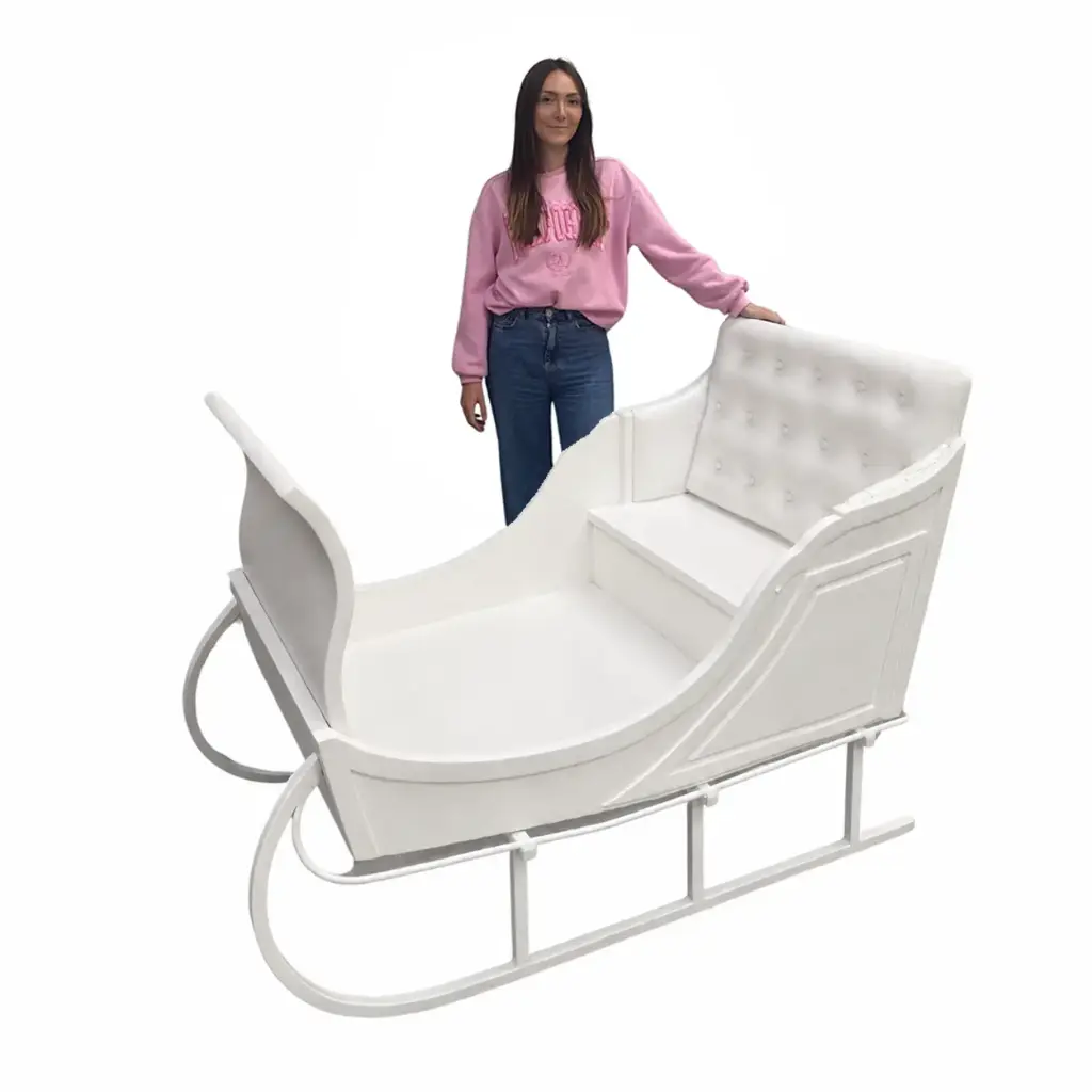 Traineau du Père noël blanc - 160cm