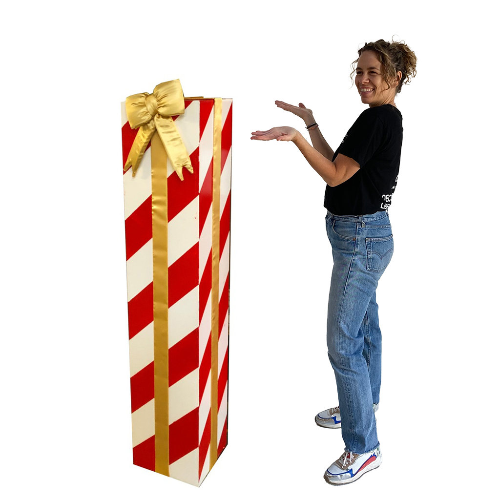 Cadeau de Noël rayé - 30x150cm