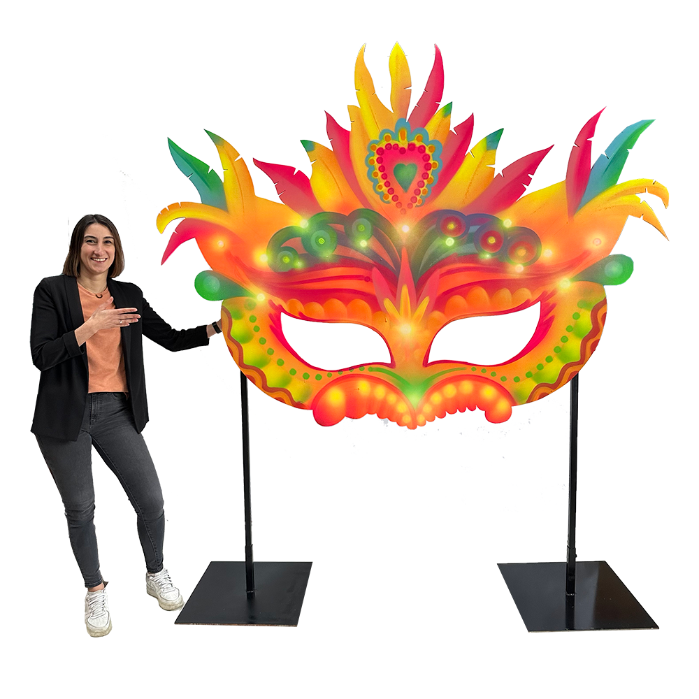 Masque carnaval sur pieds - 230cm