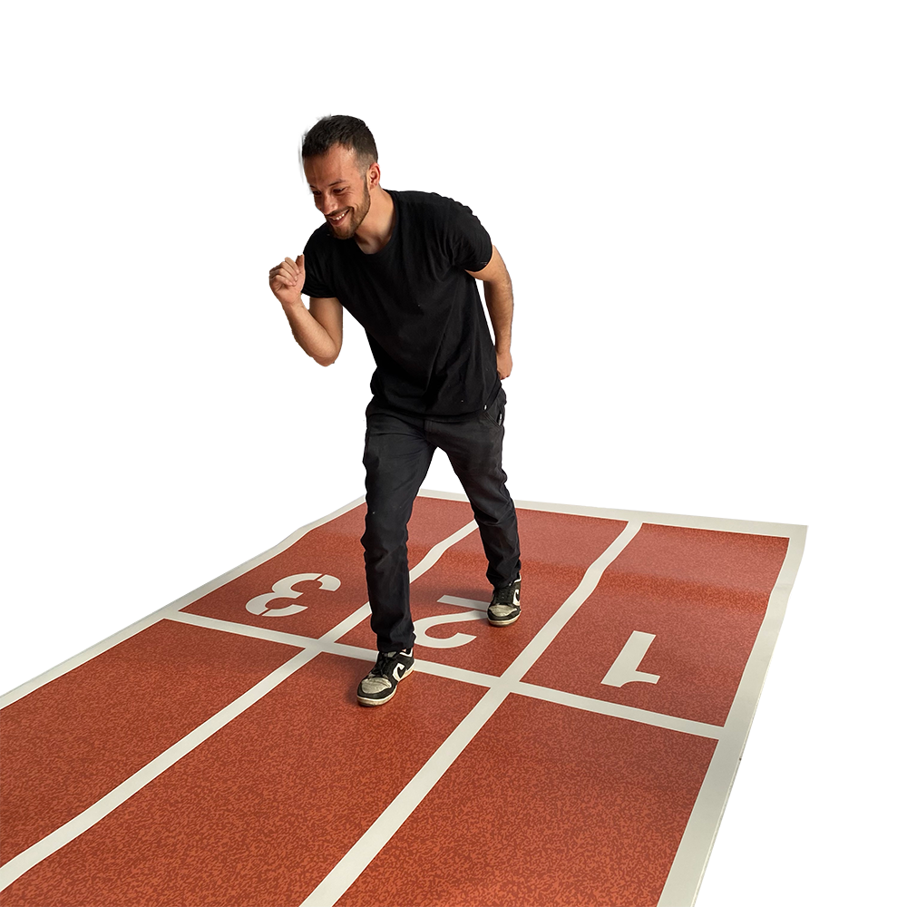 Entrée piste d'athlétisme