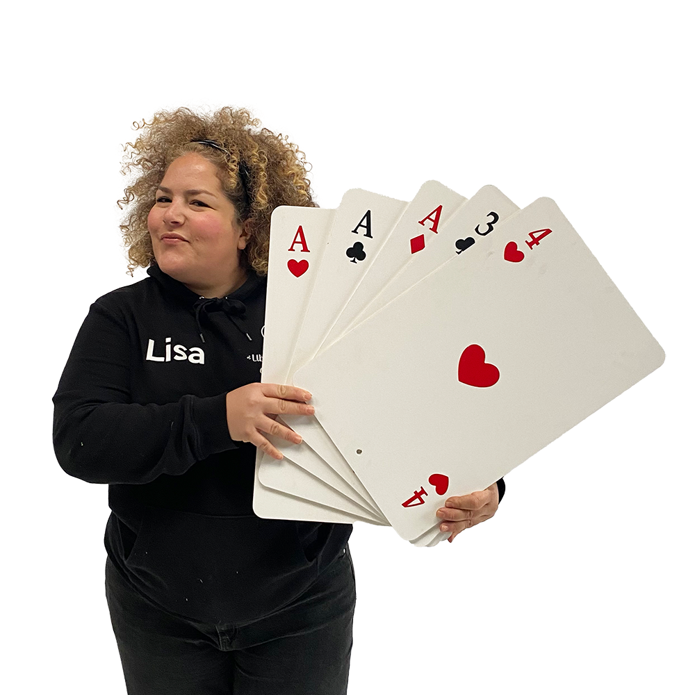 Lot de 5 carte à jouer - 50cm