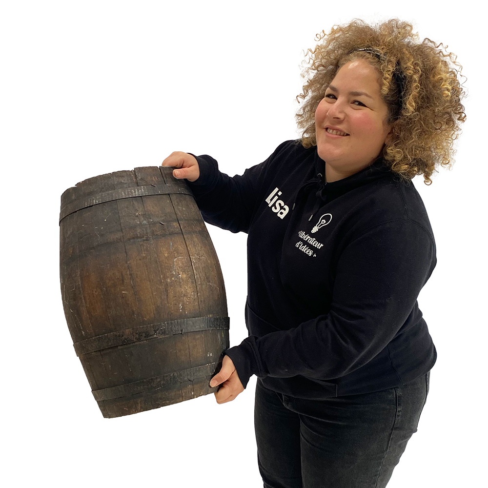 Tonneau en bois - 54cm