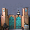 [locmin50] Façade porte orientale - 352cm