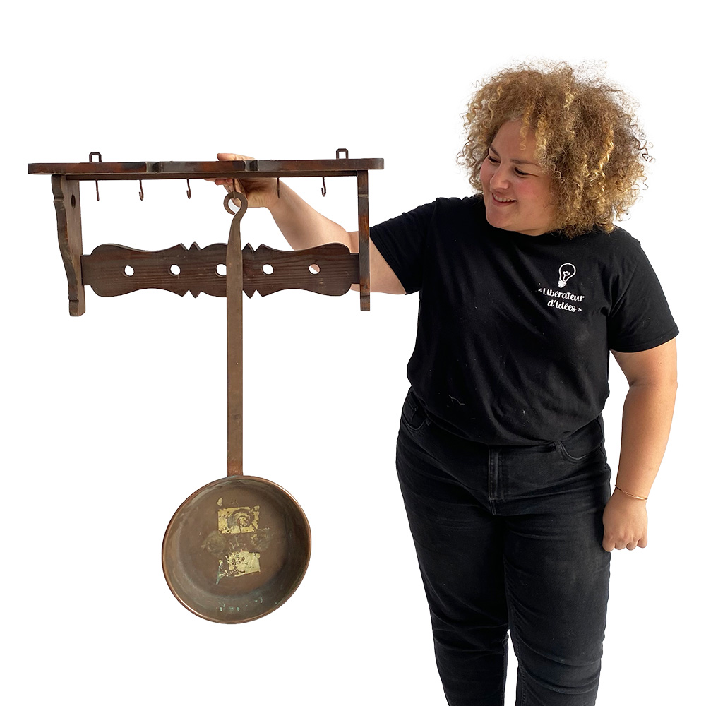 Support de casserole en bois - 65cm