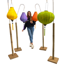 [locasi3] Lampion asiatique coloré sur bambou