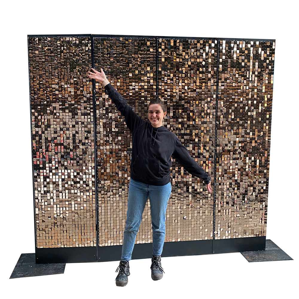 Fond sequins or gold - 230cm