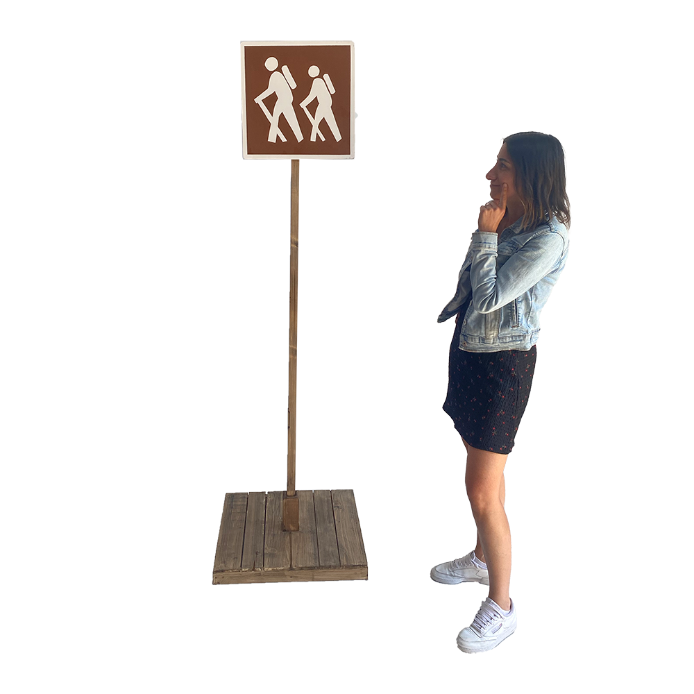 Panneau de signalisation randonnée