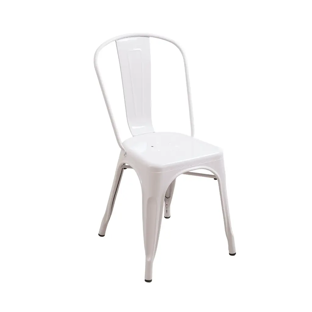 Chaise style industriel blanche