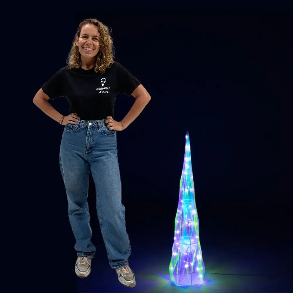 Arbre conique LED multicolore - 80cm
