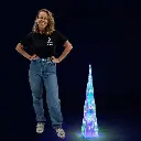 Arbre conique LED multicolore - 80cm