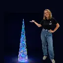 Arbre conique LED multicolore - 137cm