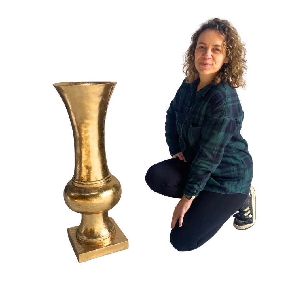 Vase doré - 80cm