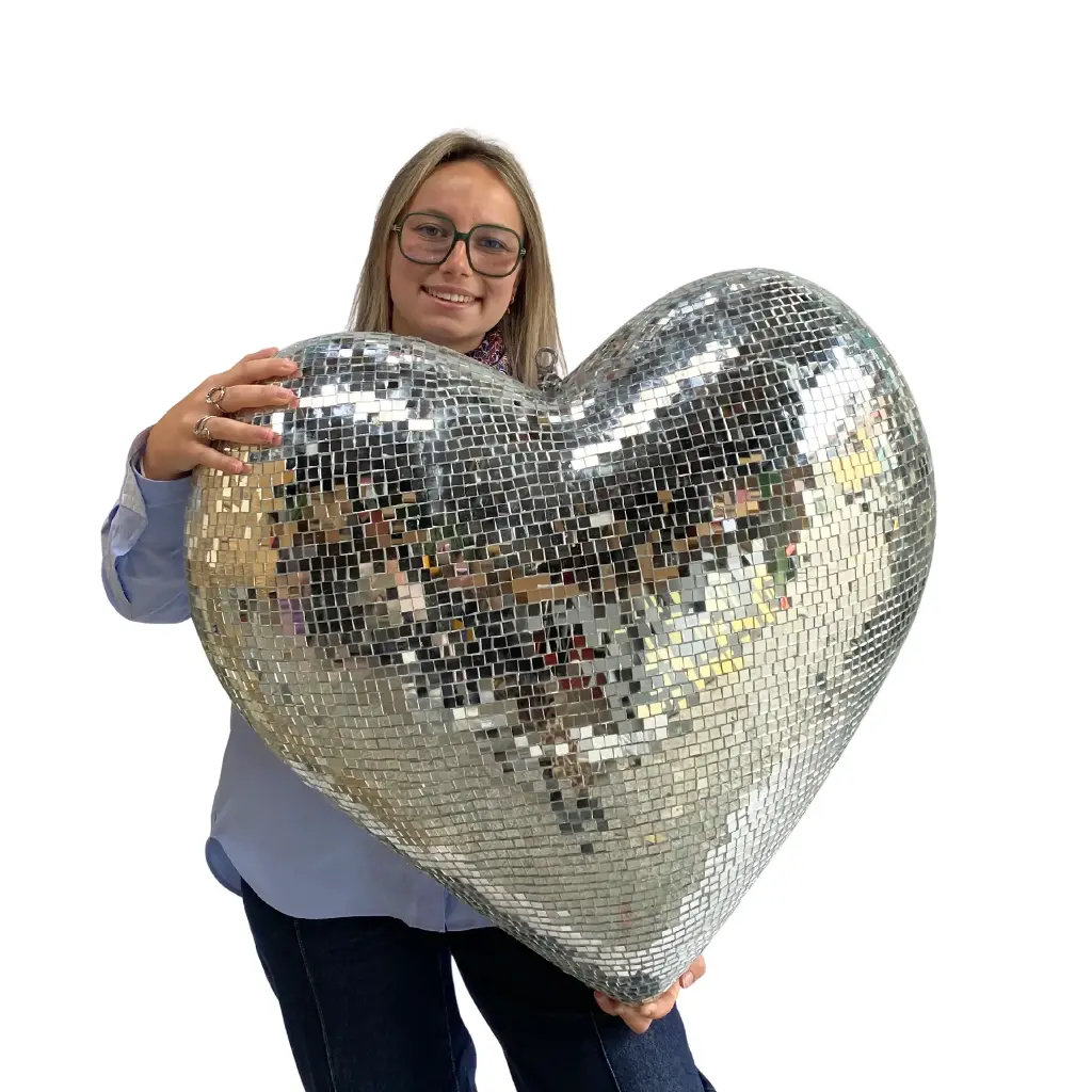 Coeur à facettes - 75cm