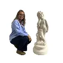 Statue ange sur rehausse - 105cm
