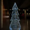 Sapin géant lumineux structure dorée - 450cm
