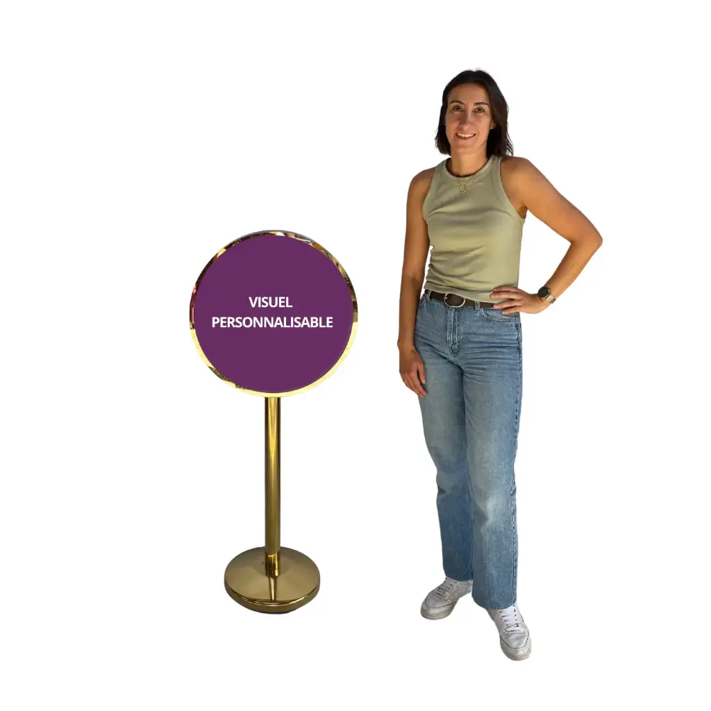 Potelet informatif circulaire personnalisable