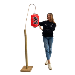 [locasi29] Lampion chinois rouge sur bambou