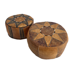 [locmin4] Pouf en cuir - 50cm