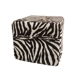 [locjun28] Pouf tissu zébré - 44cm