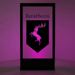[locstv8] Panneau lumineux Blason Baratheon (Game of Thrones) - 200cm