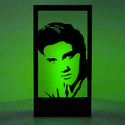 [loca5014] Panneau lumineux Elvis portrait - 200cm