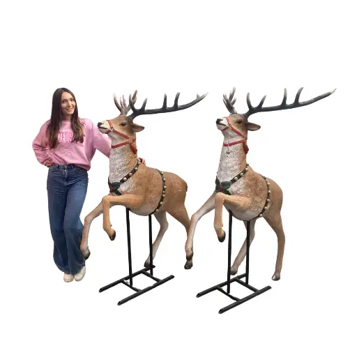 [locnoe44] Lot de 2 rennes du Père Noël - 200cm