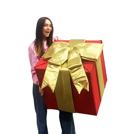 [locnoe46] Cadeau de Noël rouge - 60cm