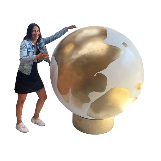 [locnoe89] Globe or et blanc - 170cm
