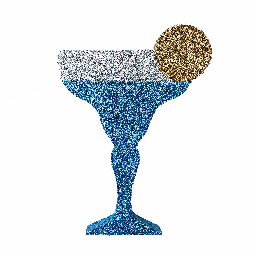 [locpla156] Suspension verre de cocktail - 30cm
