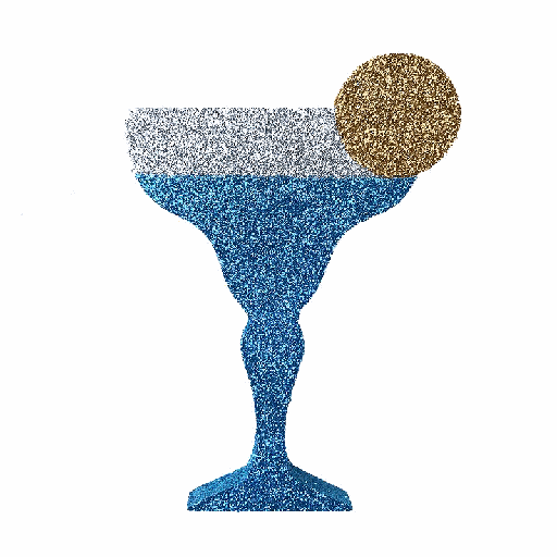[locpla156] Suspension verre de cocktail - 30cm
