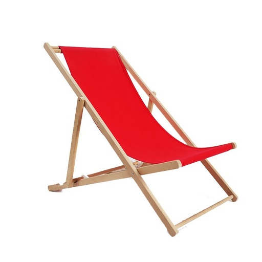 [locpla152] Chilienne de plage uni rouge - 120cm