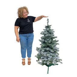 [locnoe221] Sapin "Astra" floqué blanc - 130cm