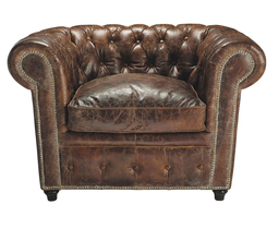 [locang16] Chesterfield marron - 1 place